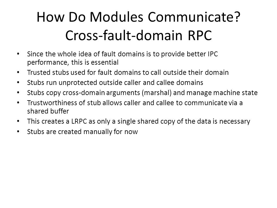 How Do Modules Communicate.