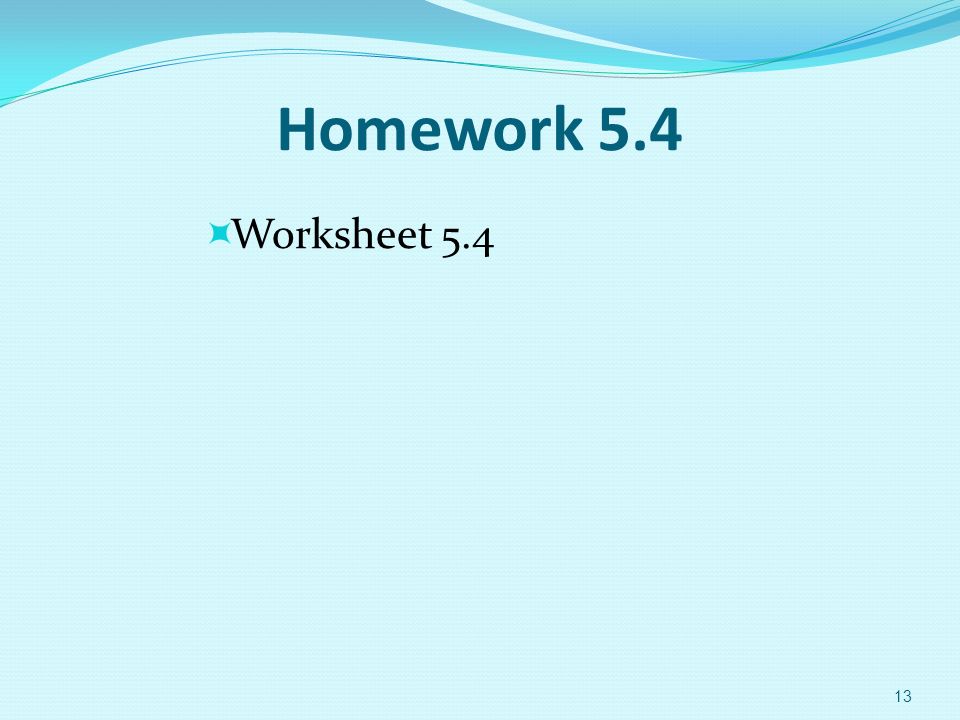 Homework 5.4  Worksheet