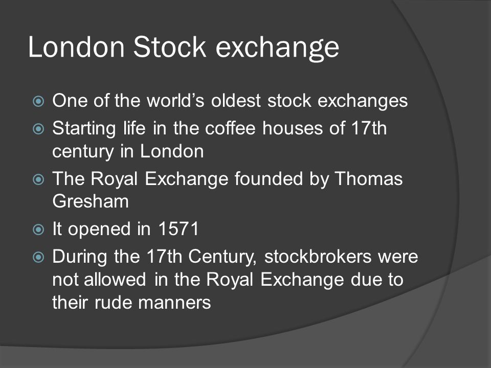 when was the stock market founded