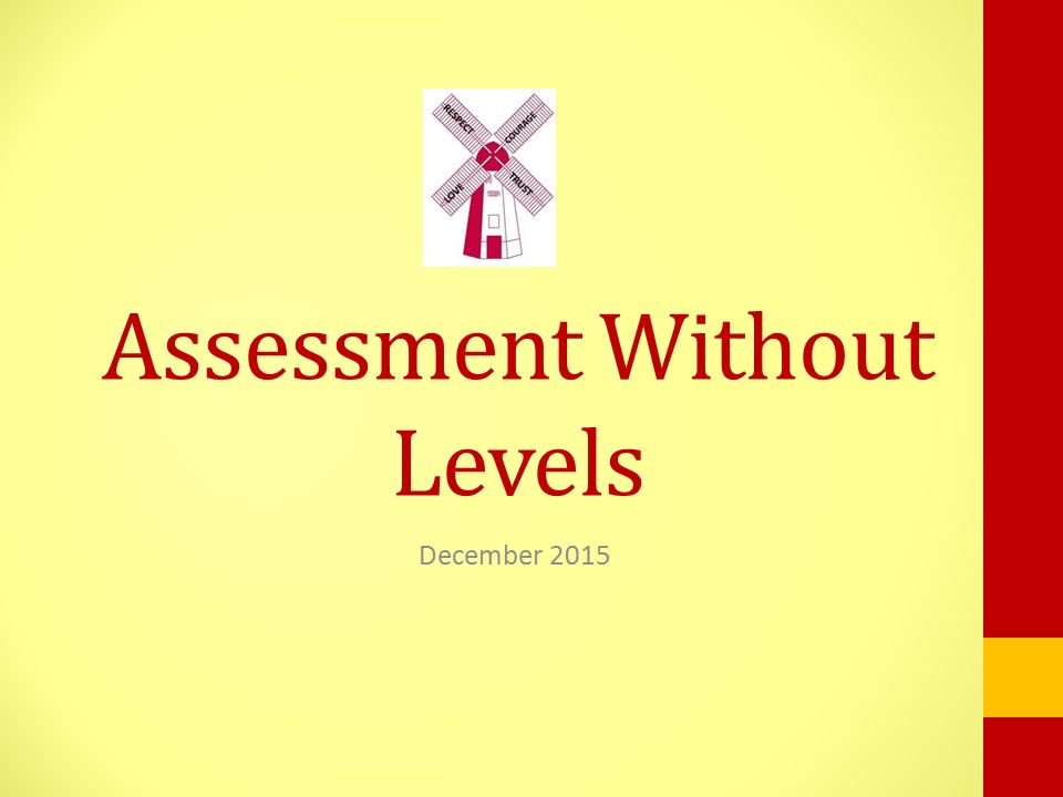 Assessment Without Levels December 2015