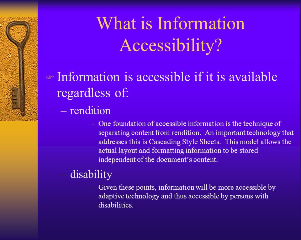 Information Accessibility Concepts and Legalities. - ppt download