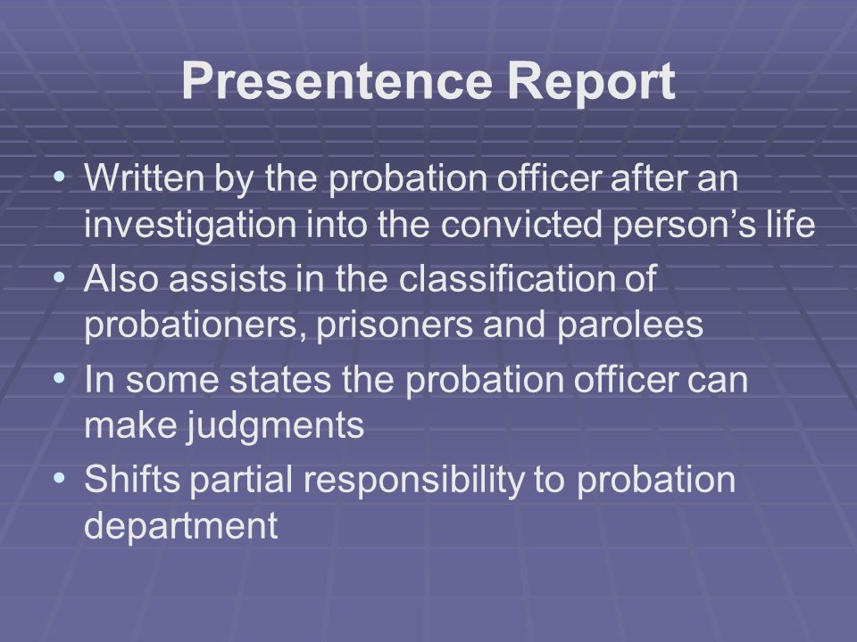 probation officer report