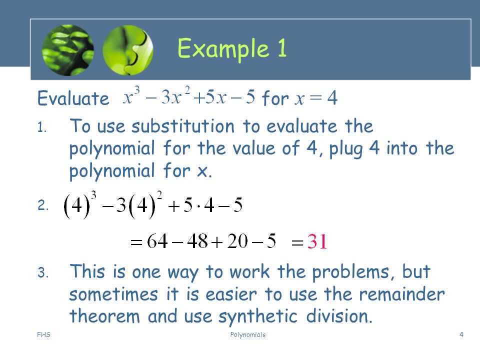 picture Evaluating Polynomials Using Synthetic Division synthetic evaluation of polynomials be