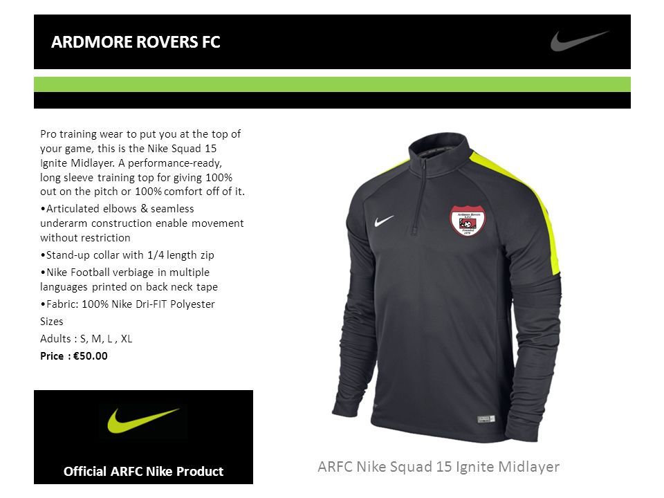 ARDMORE ROVERS FC Official Nike Teamwear Custom-Made for you. Your Team ID  is what sets you apart from the rest. Kiss the Badge. - ppt download