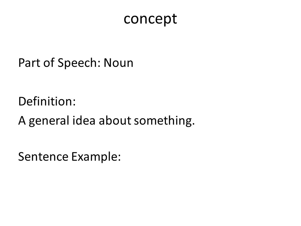 concept speech definition