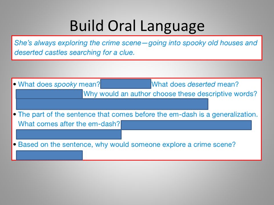 Build Oral Language