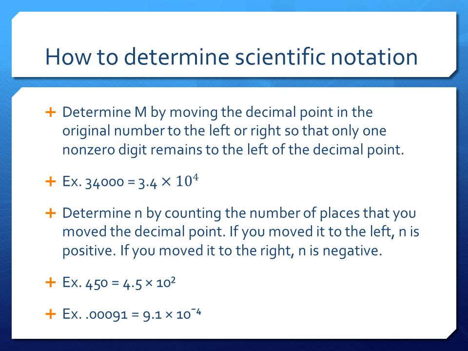 How to determine scientific notation