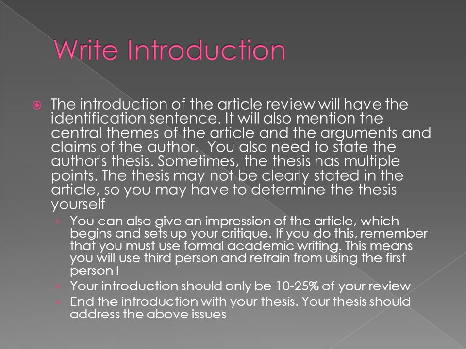 article introduction