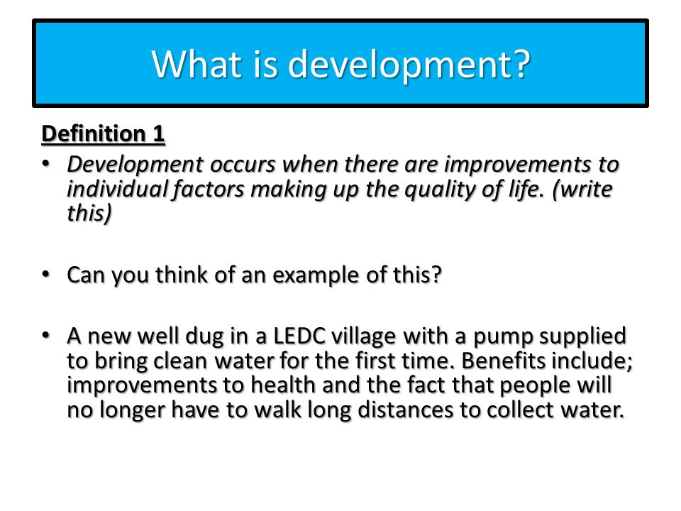 What is development deals