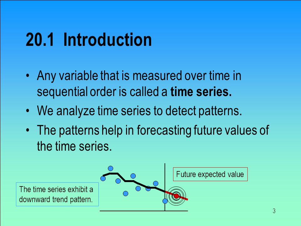Introduction Any variable that is measured over time in sequential order is called a time series.