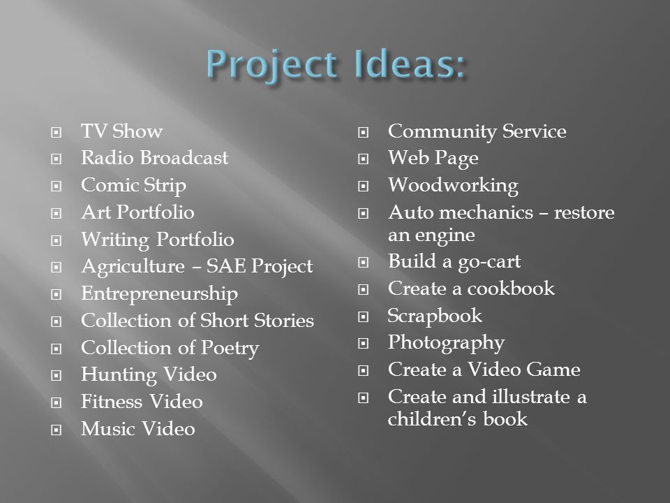 interesting senior project topics