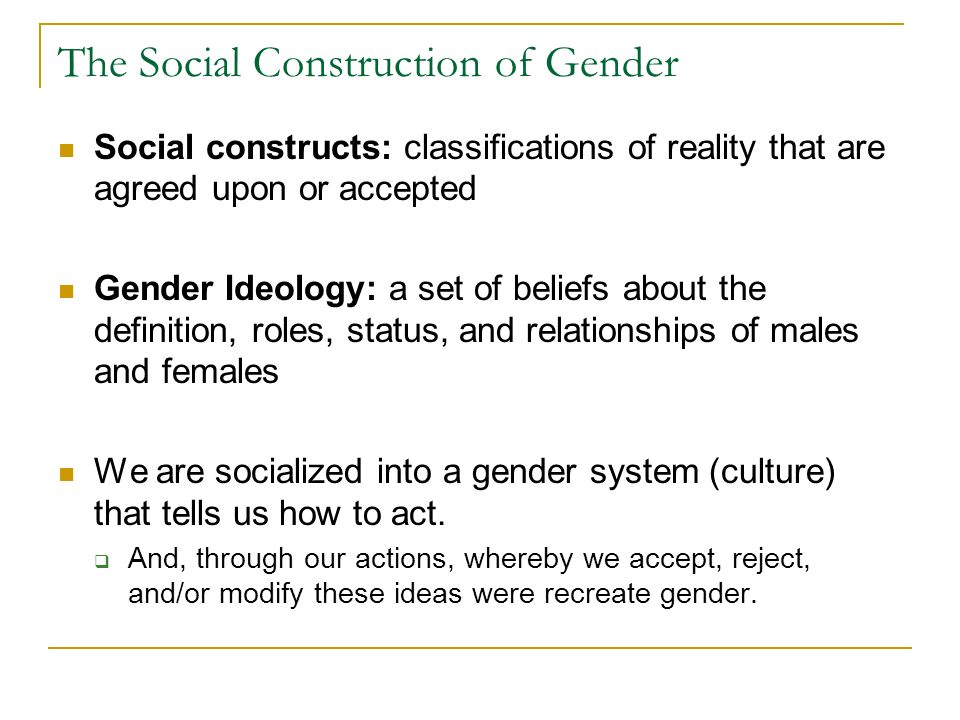 Are gender roles socially constructed