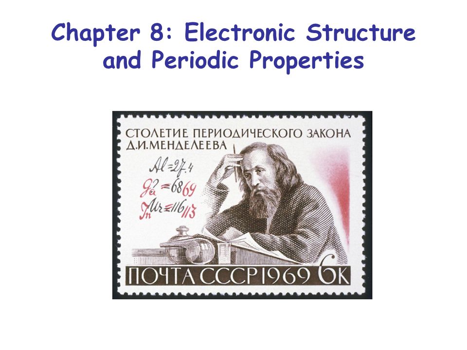 Chapter 8: Electronic Structure And Periodic Properties. - Ppt Download