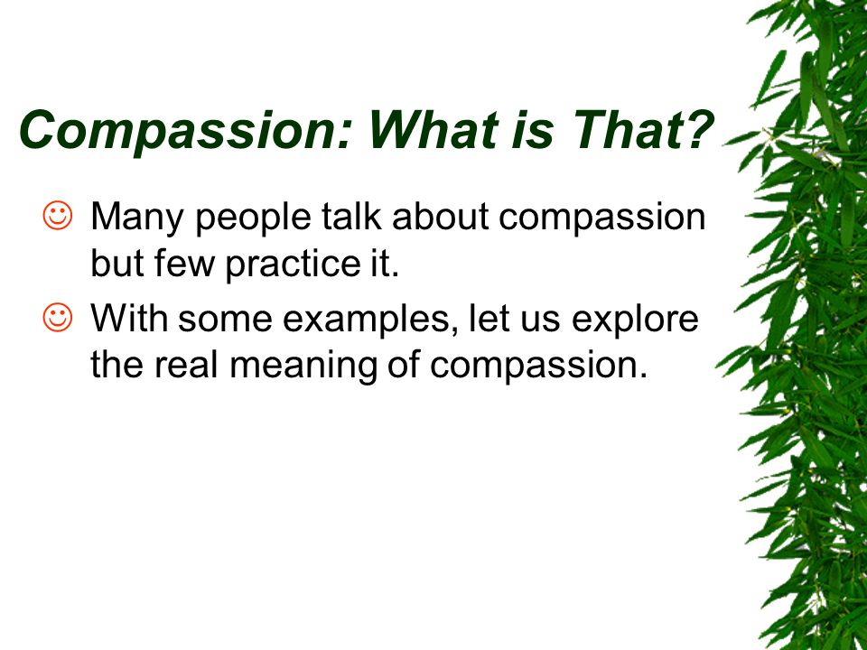 Compassion: What is That? A Definition Explained By Tao Lecturer Bill  Krause Kuang Ming Saint Tao Temple March 5, ppt download