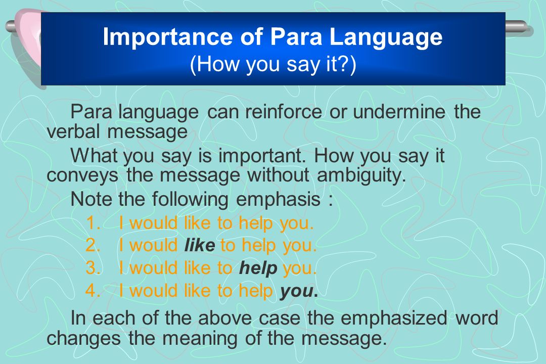 examples of paralanguage in communication Importance of paralanguage in multicultural education tara chapman.