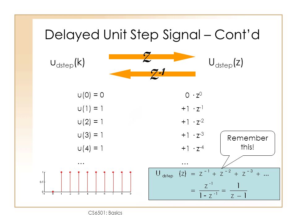 Cs6501 Basics Z Transforms And Transfer Functions Tools For Analyzing The Dynamics Of Systems Spring Ppt Download