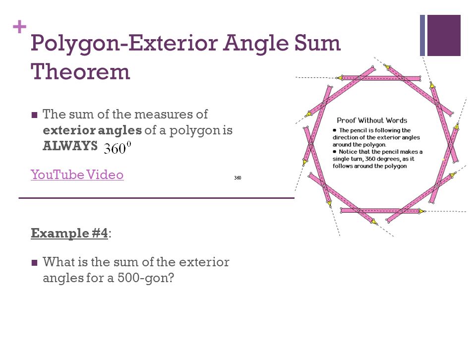 Polygon Angle Sum Theorem 3 4 Objective To Classify
