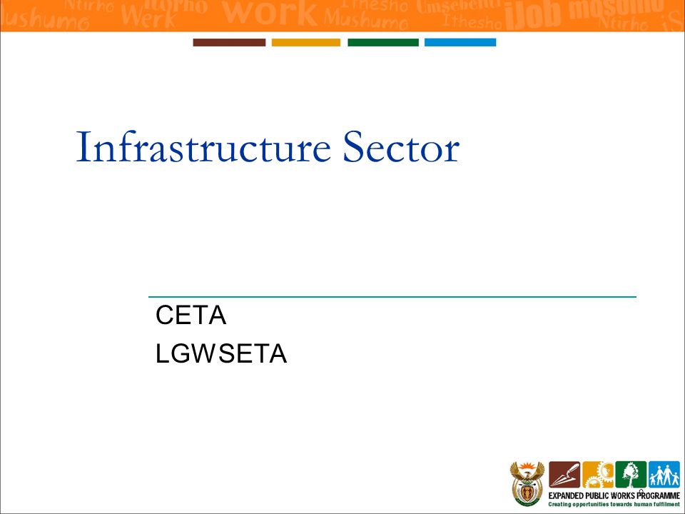 9 Infrastructure Sector CETA LGWSETA