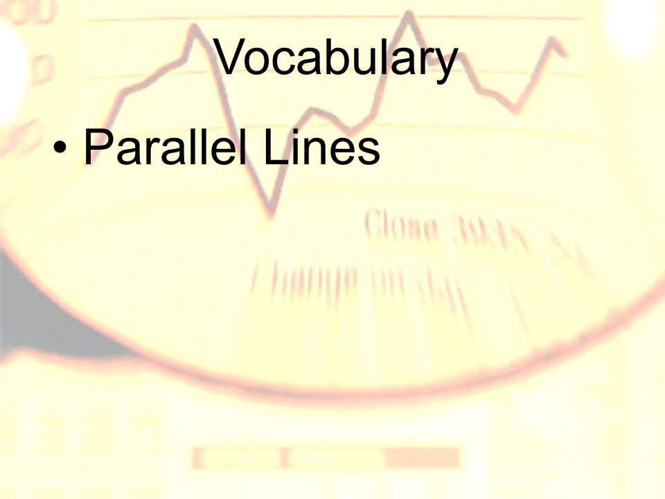 Vocabulary Parallel Lines