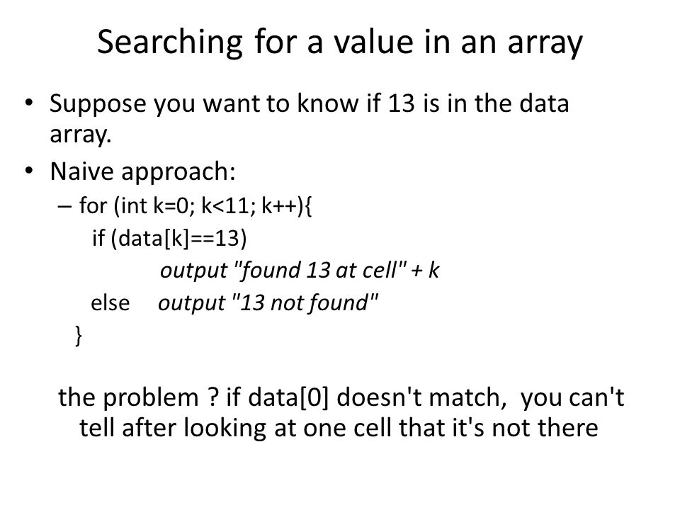 Lec 21 More Fun with Arrays: For Loops. Agenda Some backfill for Lab 20 ...