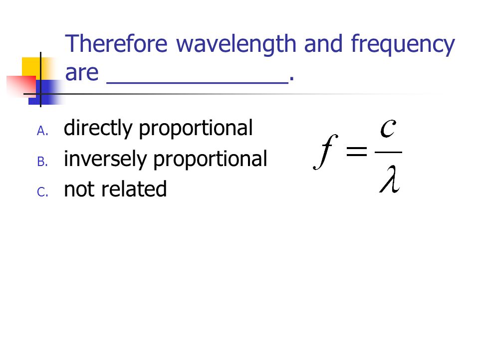 The wave number, k is inversely proportional to