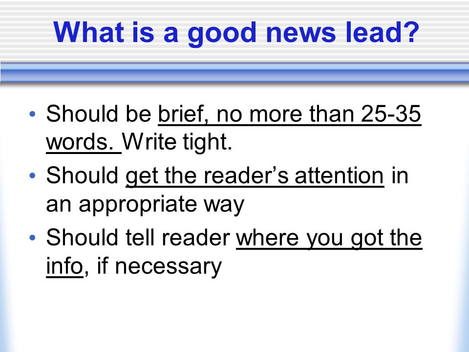 news writing unit writing good leads beginning journalism writing leads