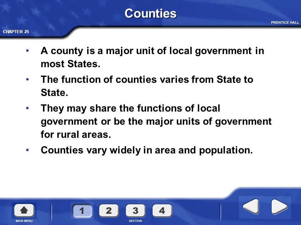 Chapter 25 Counties, Towns, And Townships What Are Some Differences Among  Counties? How Are County Governments Structured? What Are The Functions Of  Counties? - Ppt Download