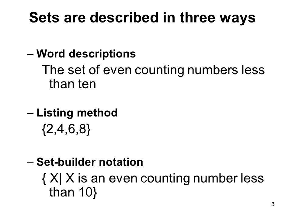 1 Chapter Two Basic Concepts Of Set Theory Symbols And Terminology