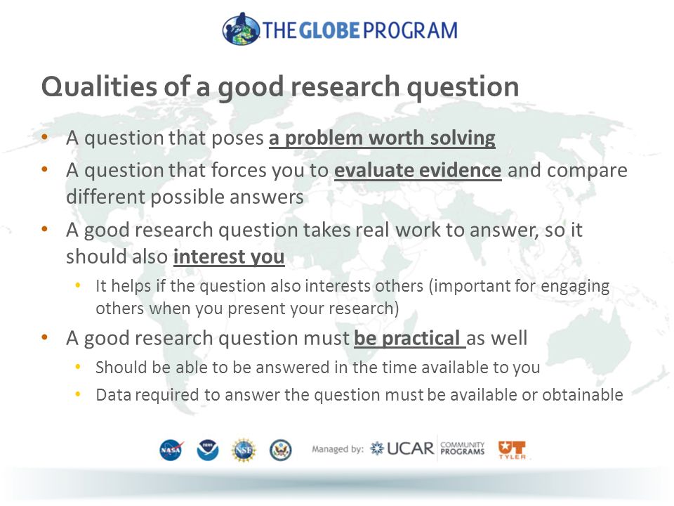qualities of a good research problem