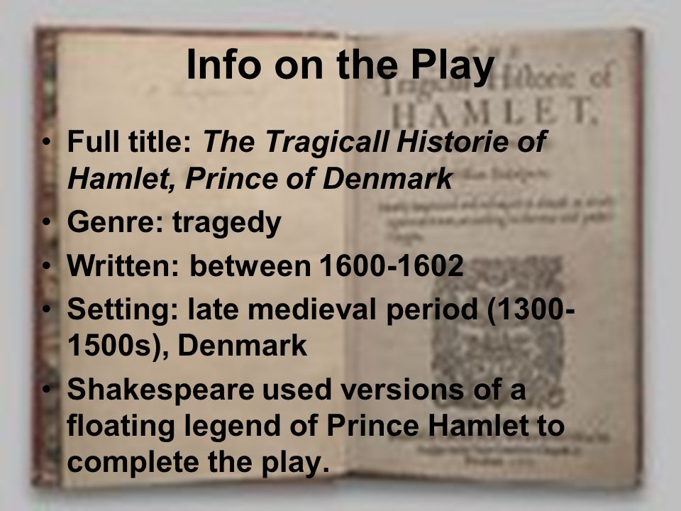 what is the setting of hamlet
