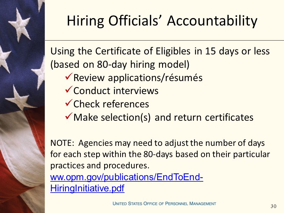 hiring officials involvement and accountability conducting star model interviews
