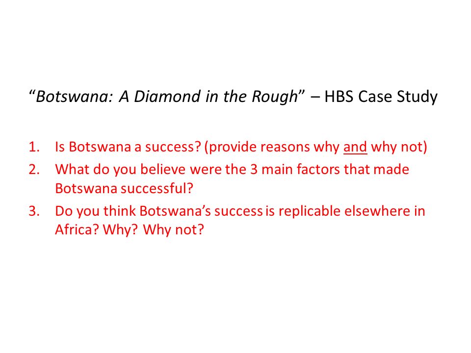 botswana success factors
