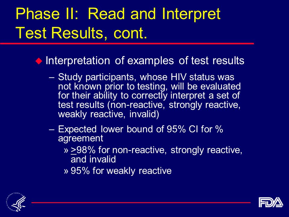 Phase II: Read and Interpret Test Results, cont.