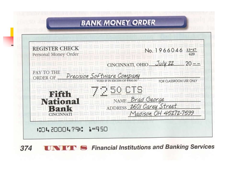 Using Checks And Other Payment Methods Ppt Video Online Download