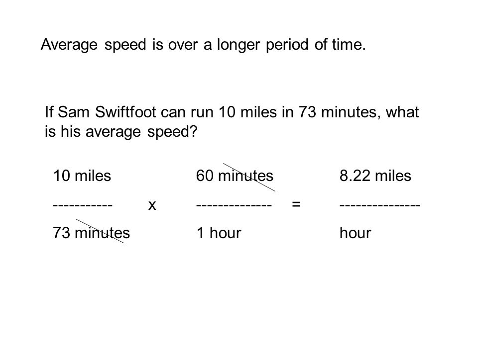Average speed is over a longer period of time.