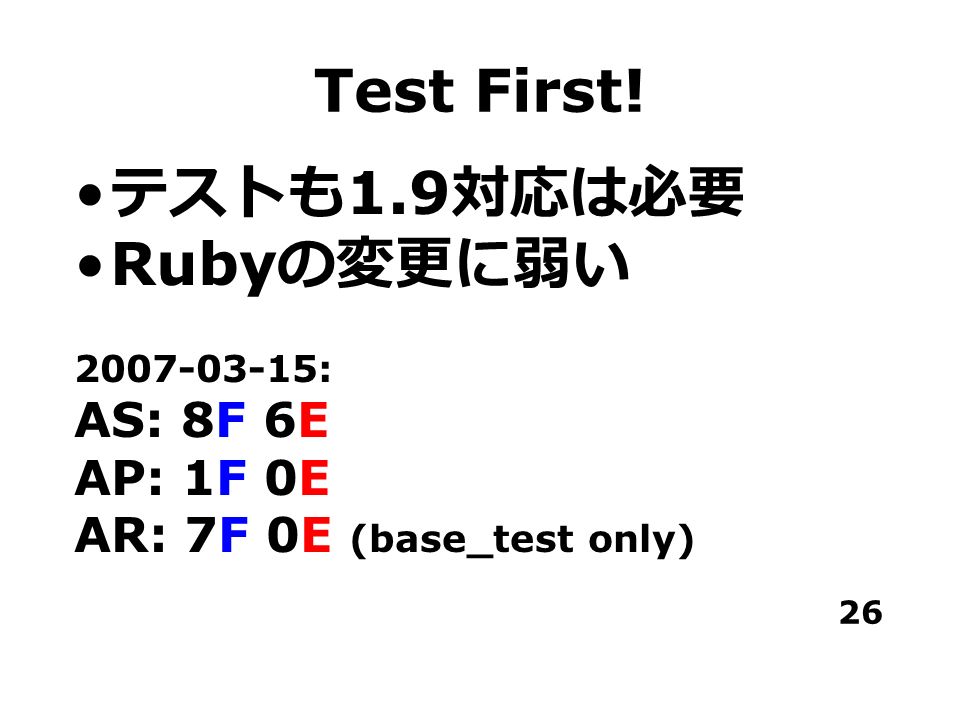 26 Test First.
