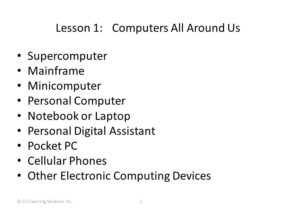 Unit 1: Recognizing Computers Lesson 1: Computers All Around Us Computing  Fundamentals Using Windows XP – IC³ Module A. - ppt download