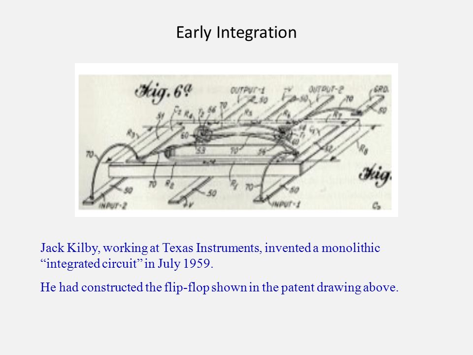hardware description language (hdl) development of digital icearly integration jack kilby, working at texas instruments, invented a monolithic integrated circuit in