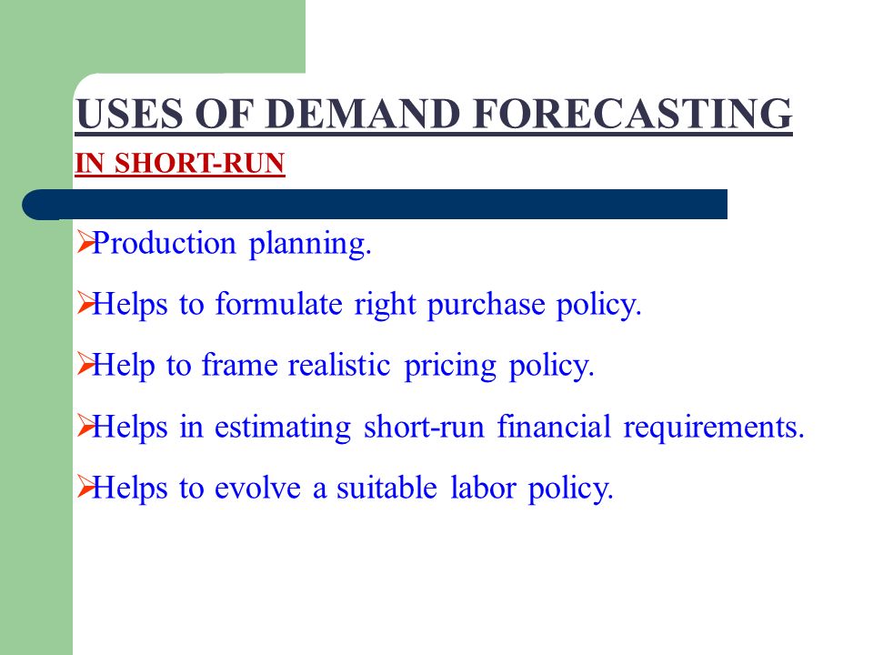 unit 3 demand forecasting meaning demand forecasting refers to an demand forecasting