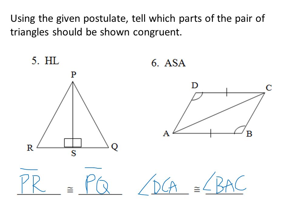 Triangle Congruencies For Each Pair Of Triangles Tell A Are They Congruent B Write The Triangle Congruency Statement C Give The Postulate That Makes Ppt Download