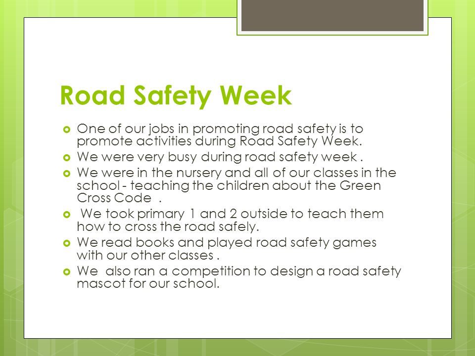 Crossing the Road  Road Safety PPT For School Students