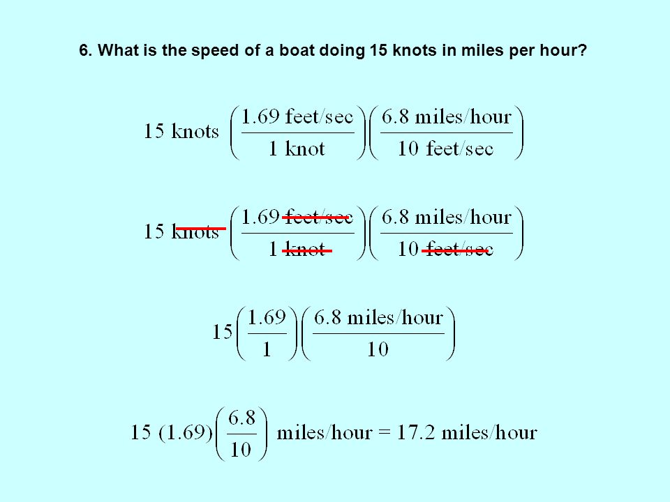 Units Conversion 2.24 mile/hr = 1 meter/sec 1 gallon = 3.79 liters 1 knot =  1.69 ft/sec 1 ml = 6.8 X 10-2 tablespoons 1 mile = 1.61 km 2.2 lbs = 1 kg  ppt download