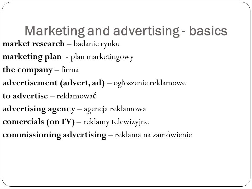 For technician of advertising organisation Dictionary. - ppt download
