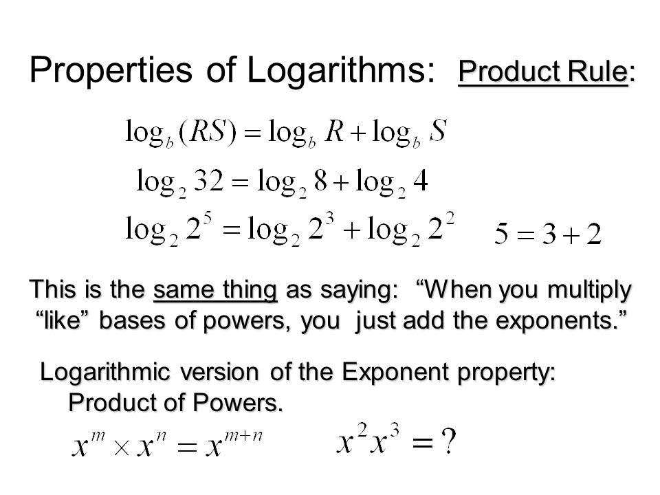Quiz 7-4: Convert to exponential form Convert to logarithm form logarithm  form Simplify: Find the Inverse: ppt download