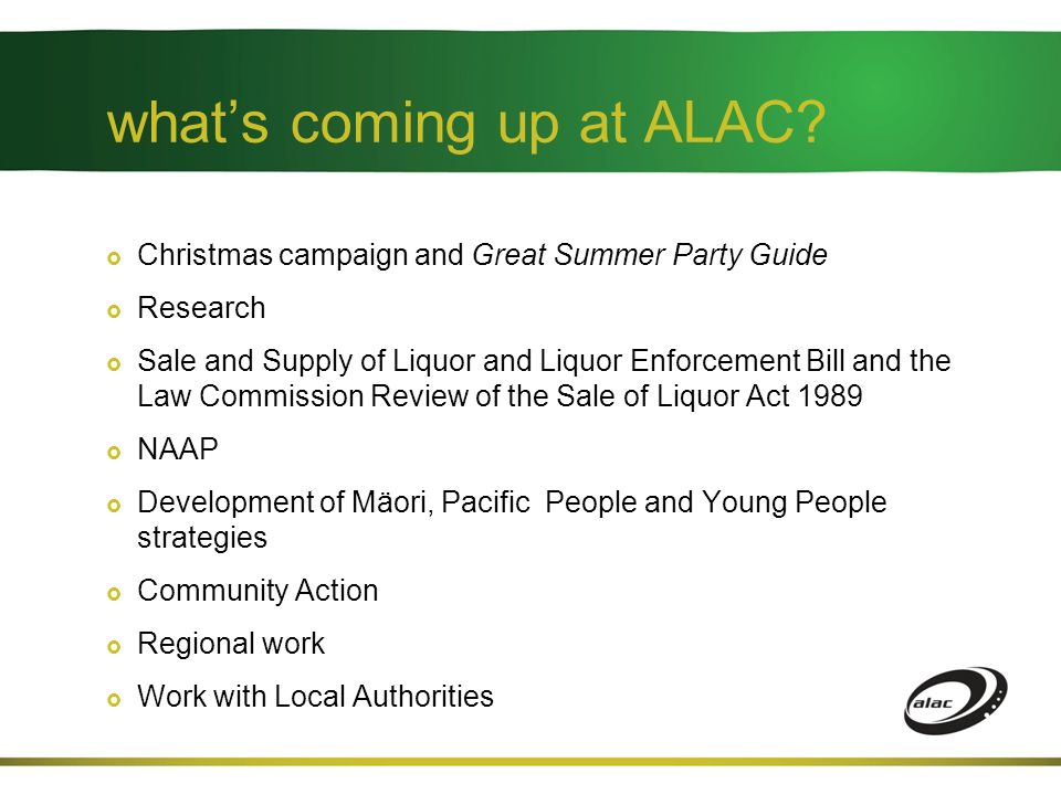 what’s coming up at ALAC.