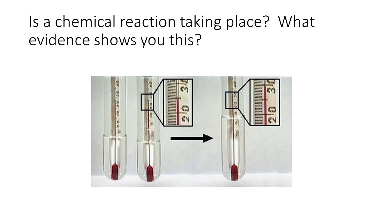 Is a chemical reaction taking place What evidence shows you this