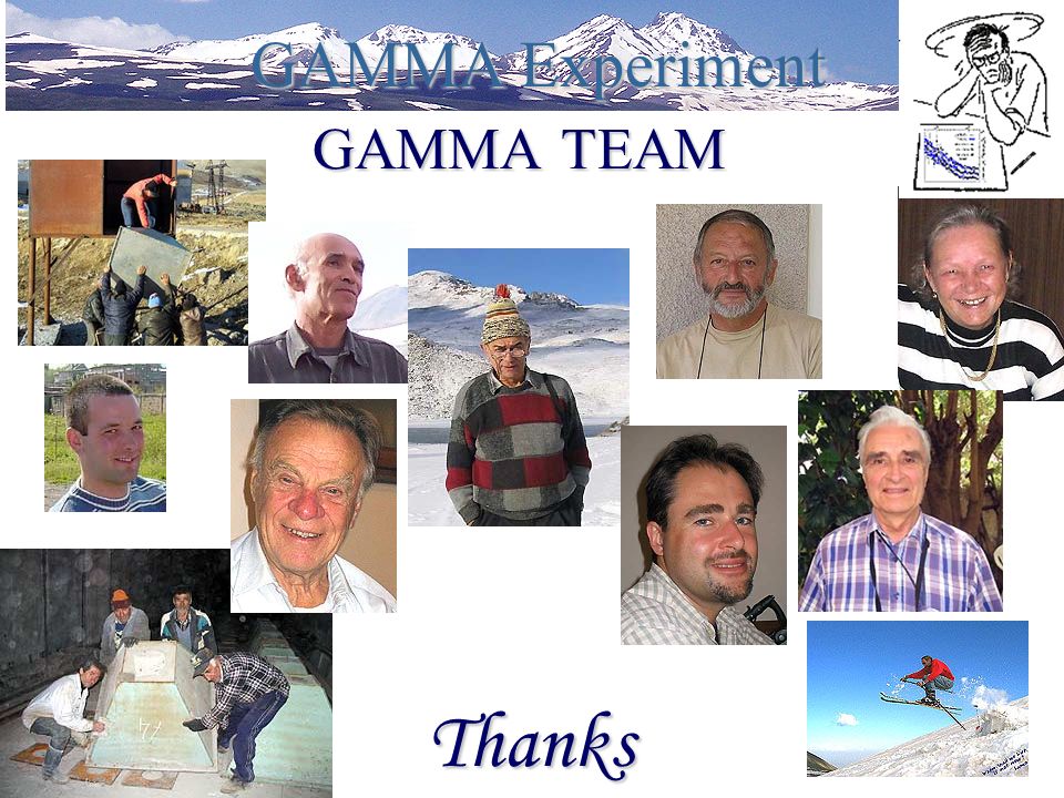 12/22/ GAMMA TEAM Thanks GAMMA Experiment