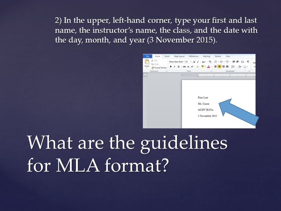 diana cason mla format when you write a research paper you must
