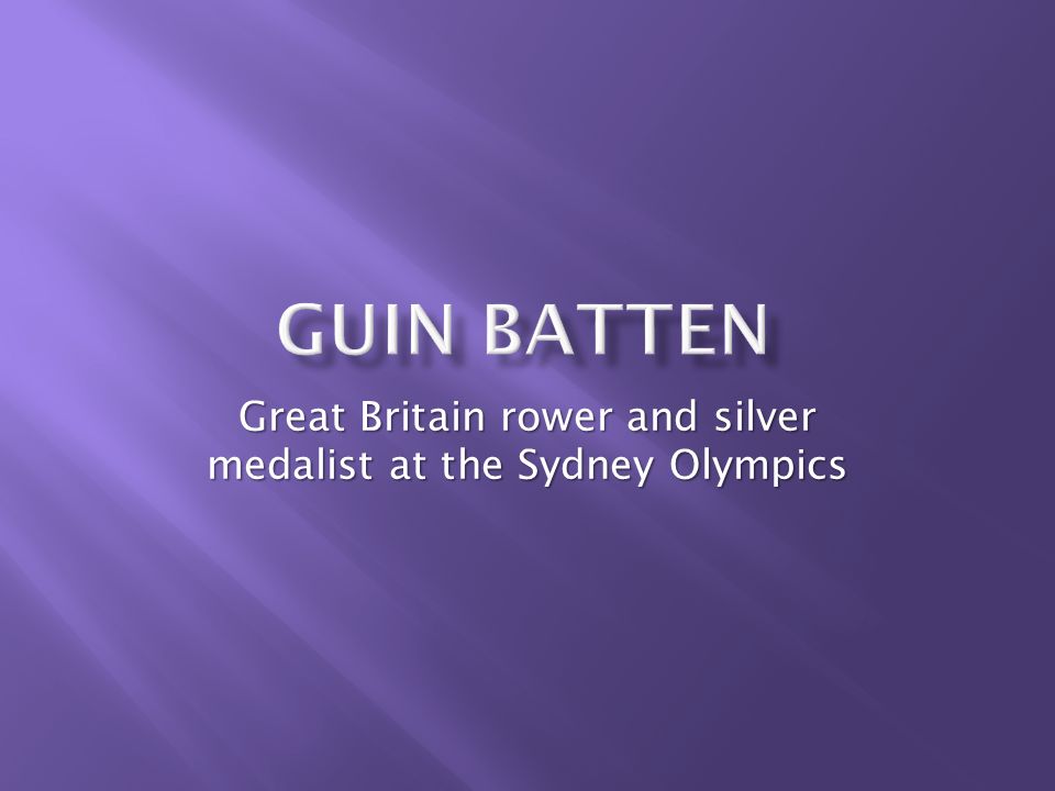 Great Britain rower and silver medalist at the Sydney Olympics