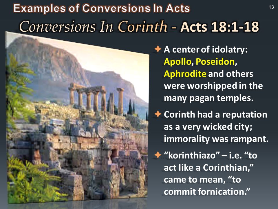 Image result for THE PEOPLE OF CORINTH WERE WICKED AND IMMORAL